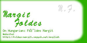 margit foldes business card